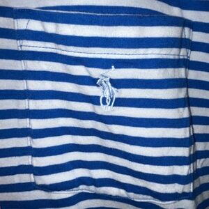 Polo Ralph Lauren Striped Polo Shirt Short Sleeve Casual Classic‎ Fit Large